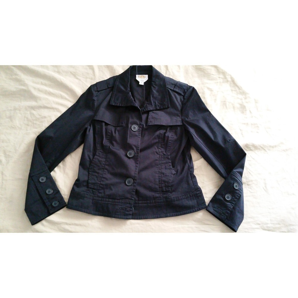 Womens Talbots Jacket Button 6 Black
